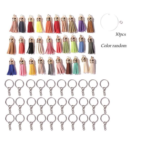 

hooks & rails 90pcs acrylic transparent round discs circles keychain set random color tassel pendant diy projects and crafts ornaments