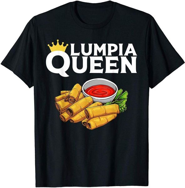 

funny lumpia queen gift for mother's day t-shirt size m - 5xl, White;black