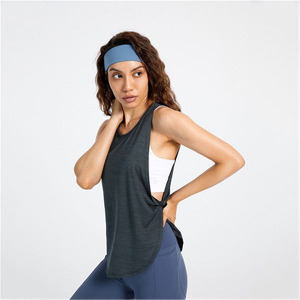 

yoga outfit lu-02 fitness sports vest quick-drying sweat-absorbent breathable casual sleeveless blouse
