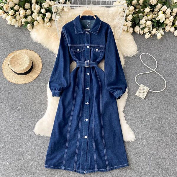 

women's trench coats korean style loose oversized x-long denim coat single breasted belted lady cloak windbreaker fall outerwear, Tan;black