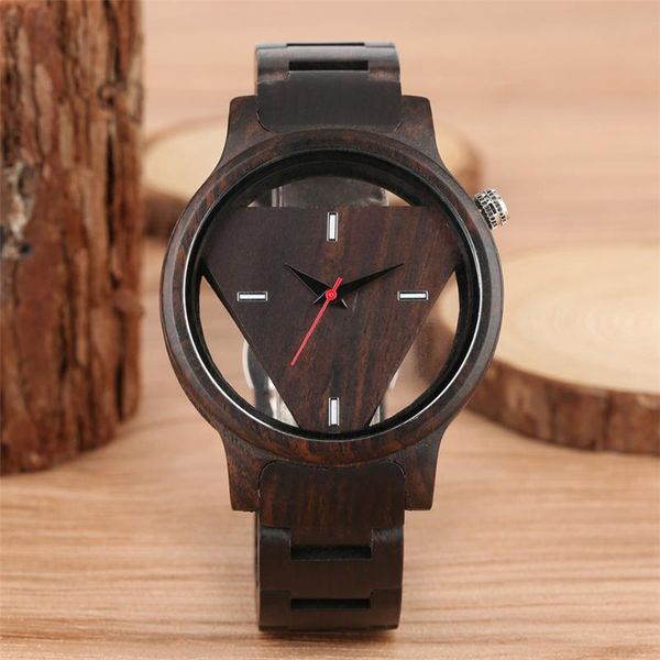 

wristwatches men's wooden watch super man triangle analog wrist cool business sport ultra-light quartz for men homens assistem, Slivery;brown