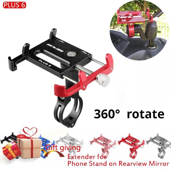 

rotating aluminum mtb road bike bicycle motorbike phone holder gub plus 6 waterproof moto for 3.5" to 7.5"smartphones cell mounts