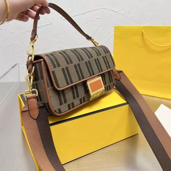 

womens designers baguette brown fabric bag canvas shoulder bags crossbody pouch wallet purse luxurys totes leather handbags