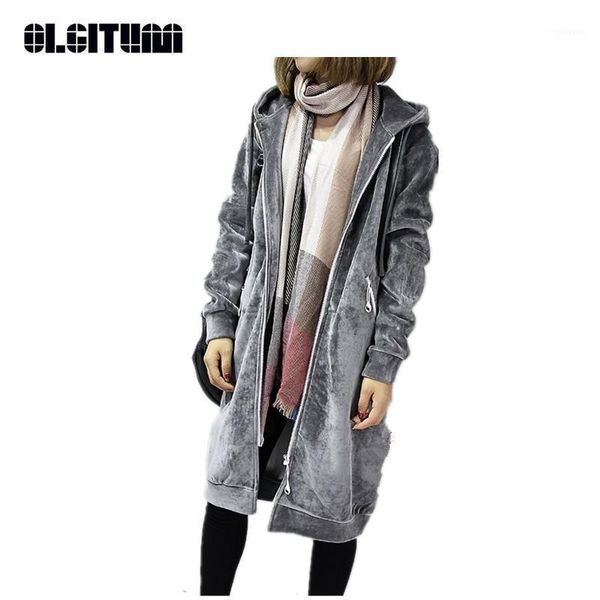 

autumn thick warm hooded basic coats women sweatshirts casual loose lady winter long black fleece hoodies femme1