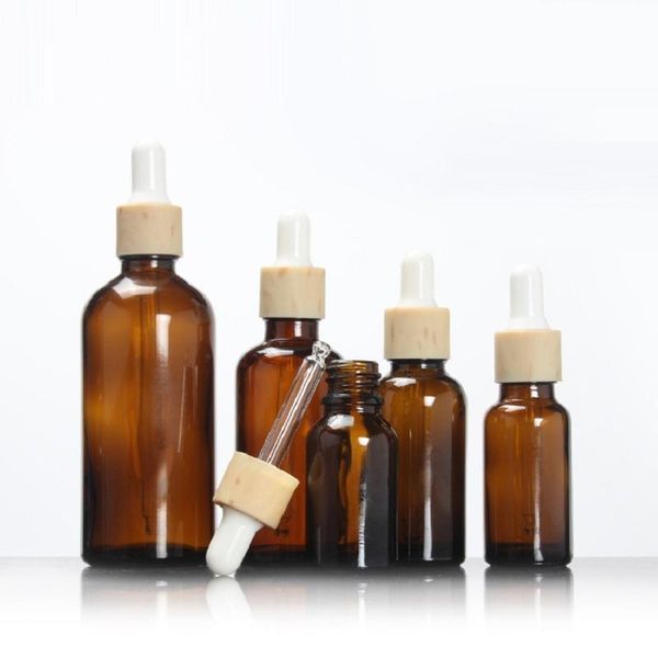 

5ml10ml15ml20ml30ml empty amber clear glass essential oil dropper vials cosmetic packaging container refillable bottle 25pieces storage bott