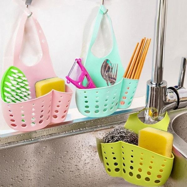 

high-performance portable home kitchen hanging bag basket bath storage tools sink holder bags