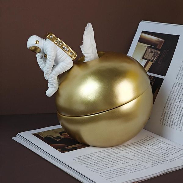 

tissue boxes & napkins silent astronaut sitting on the moon roll paper box