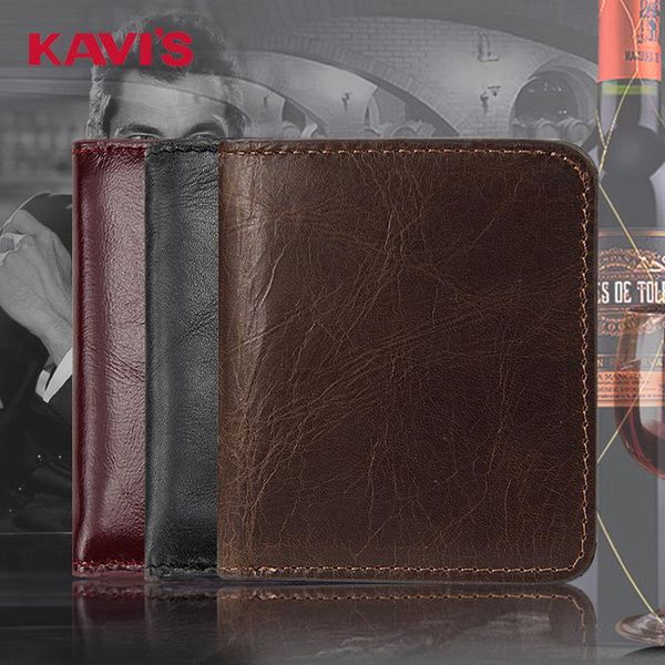 

wallets leather men's wallet casual retro short multi-card coin, Red;black