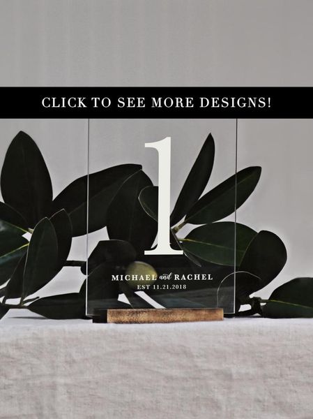 

party decoration personalized acrylic wedding table number custom name date clear sign modern decor