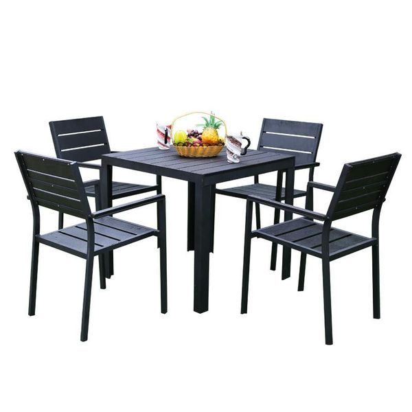 

camp furniture outdoor table chair balcony courtyard leisure nordic and plastic-wood tables chairs scenic garden villas