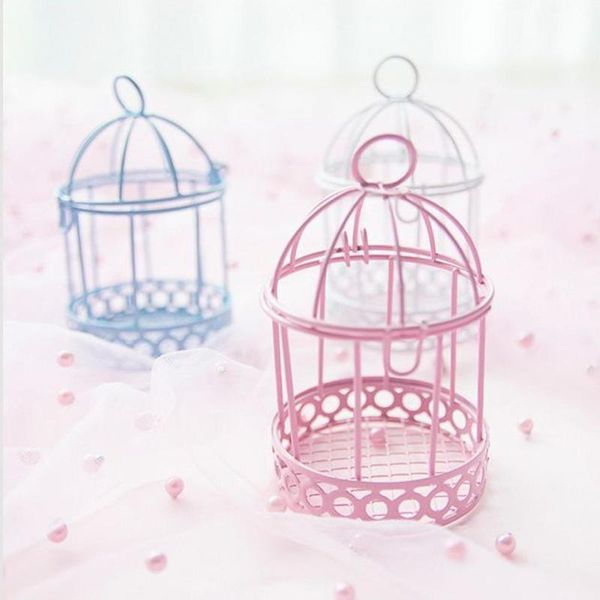 

gift wrap mini metal bird cage decor wedding candy box vintage props souvenir hollow gold-plated chocolate