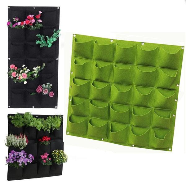 

planters & pots 2/4/9/25/36/49/72 pocket wall hanging planting bags garden flowers plant grow planter vegetables bag home tool