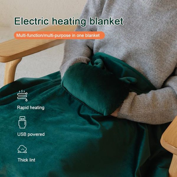 

blankets electric heated blanket warm shawl throw winter home multifunctional usb heating warming product