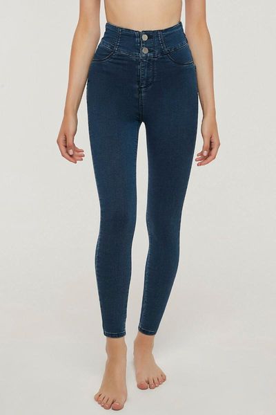 

women's leggings denim blue total minimizer jegging tights phie2s9c20iy-dnl, Black