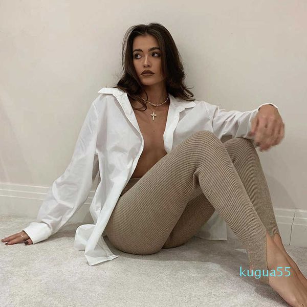 

quanrun casual fitness women long pants solid high waist skinny trousers cycling sportwear 2021 spring summer, Black;white