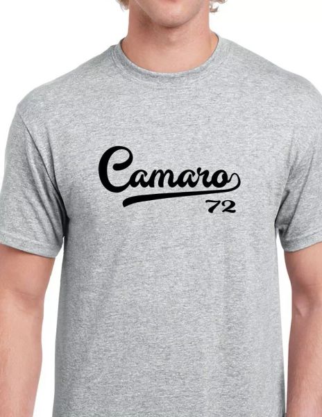 

camaro 72 script tail shirt - 1972 classic muscle race car - all size & colors, White;black