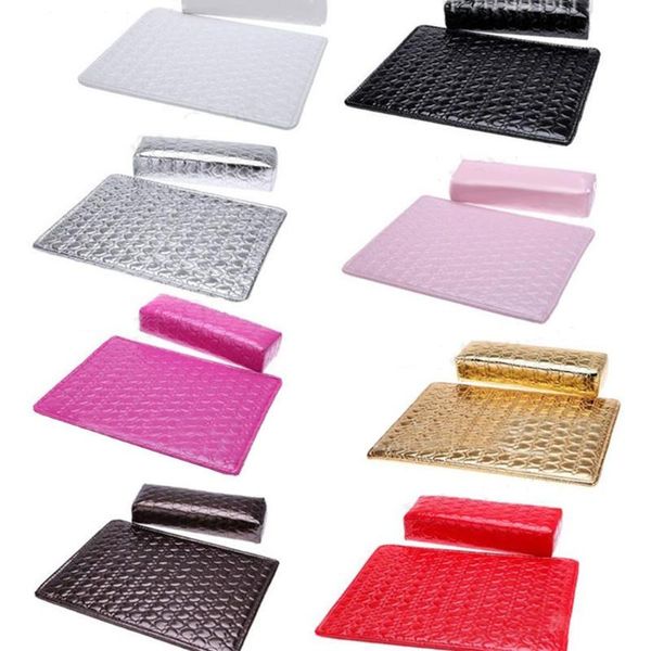 

nail art kits 2pcs/set soft rectangle hand cushion uv gel polish manicure care salon rest pillow pad set