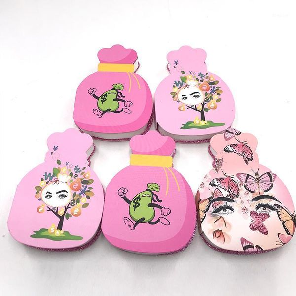 

mink lashes package dramatic foam lash case 25mm cute box custom logo1