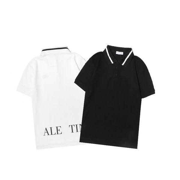 

2021 business casual polo t-shirt men's cuff stripe slim society fashion play shirt multi-color size m-3xl#hsc13, White;black