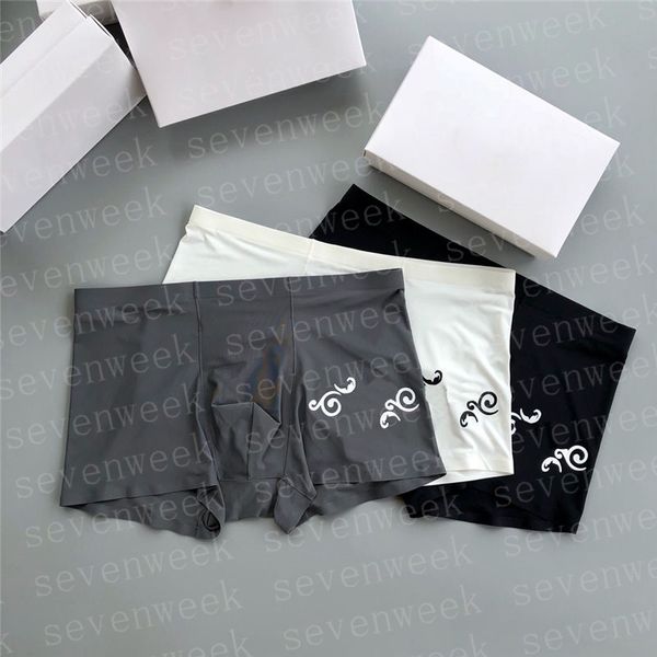 Masculina cueca cartas de grife boxers shorts masculinos homens cuecas roupas íntimas suaves e confortáveis ​​3pcs com caixa
