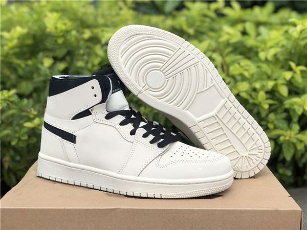 

genuine jumpman 1 high men's and women's basketball shoes pearl milk tea color matching sports shoelace shoe box full size 36--47.
