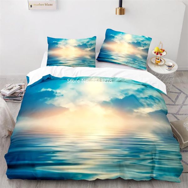 

bedding sets home textile starfish beach ocean series pattern comfortable duvet quilt cover pillowcase children bedroom decor