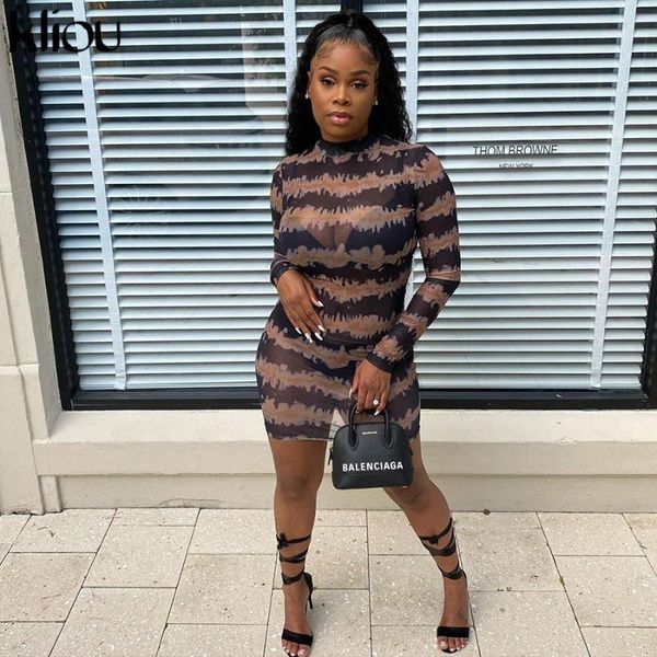 

casual dresses mesh dress, Black;gray