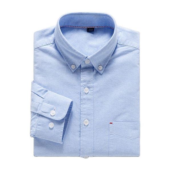 

men's casual shirts excellent quality100% cotton oxford soft comoftable long sleeve leisure solid plain men business, White;black
