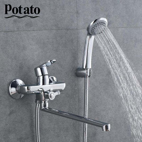 

potato chrome outlet rotated body bathroom shower faucet handle bathtub bath and cold water mixer tap p22220 sets