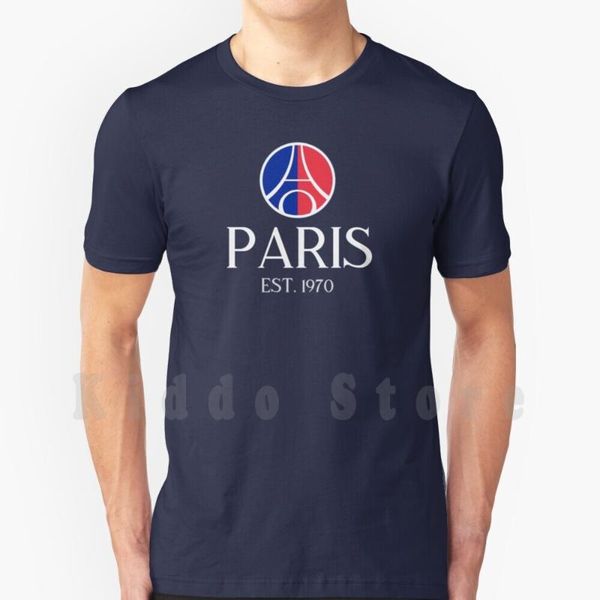 

men's t-shirts paris t shirt men cotton s-6xl sg france soccer city french, White;black
