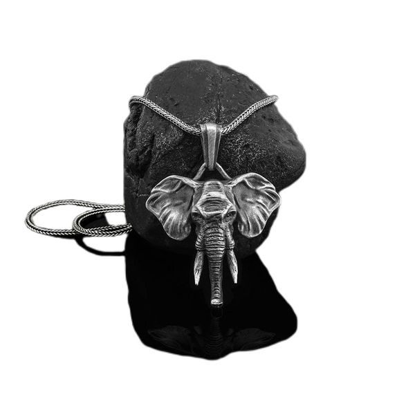 

hip hop elephant necklace quavo choker pendent necklace present rapper jewelry 661988097502, Silver