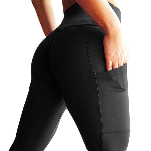 

women leggings high waist with pockets patchwork ankle-length workout female fitness jeggings yoga outfit