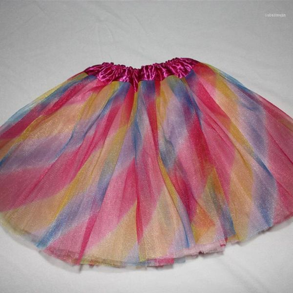 

skirts halloween children rainbow/leopard/zebra stripe tutu skirt princess party ballet girls performance falda11, Blue
