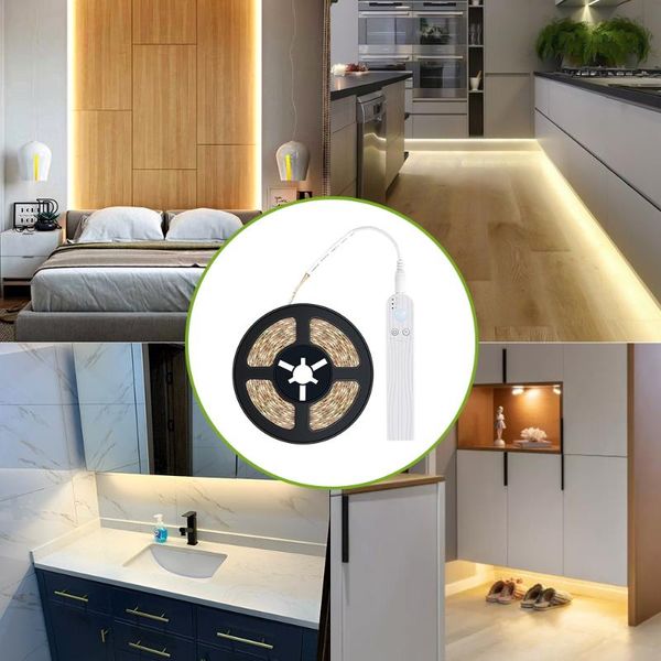 

motion sensor led strip light usb 5v lamp 1m 2m 3m battery smd 2853 flexible tape cabinet indoor backlight