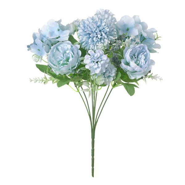 

bundle silk peony bouquet home decoration accessories wedding party scrapbook fake plants diy pompoms artificial roses flowers decorative &