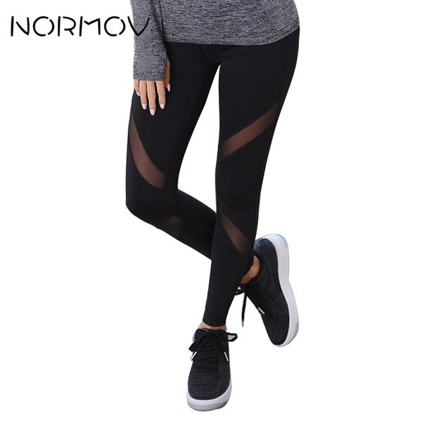 

normov sports yoga pants tights women mesh fitness clothing high waist running gym leggings black classic trousers female, White;red