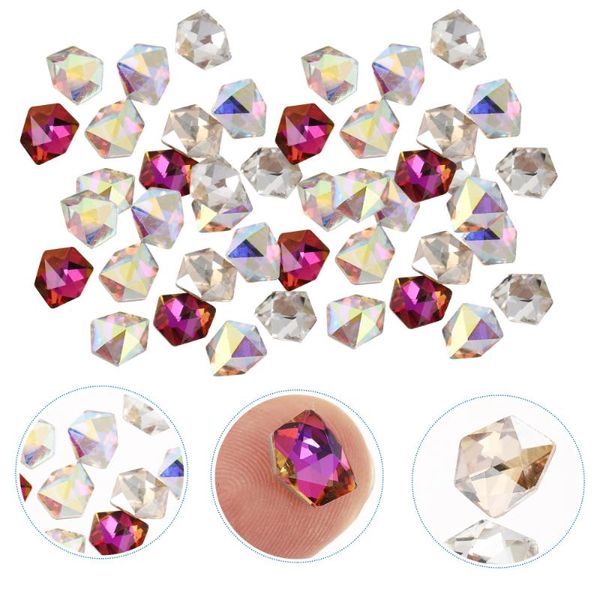 

nail drill & accessories 100pcs art diamonds diy candy color ice cube manicures decoration