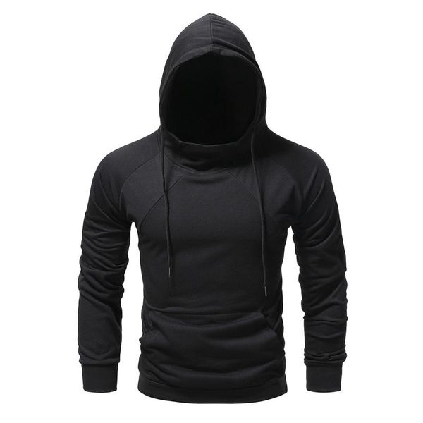 

men's hoodies & sweatshirts plus size full black for men autumn solid color hooded pullover long sleeve male clothes