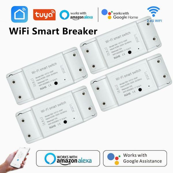 

smart home control tuya wifi breaker light switch tuya/smart life app wireless remote voice work with alexa google