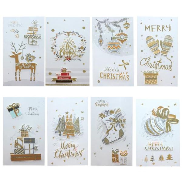 

greeting cards 8pcs card beautiful tree stocking novelty christmas