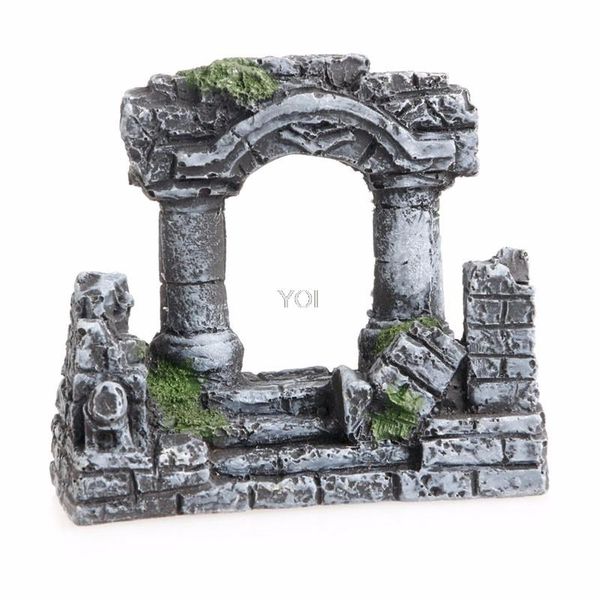 

decorations aquarium decoration resin rome square stone pillars landscaping fish tank ornament landscap decorative