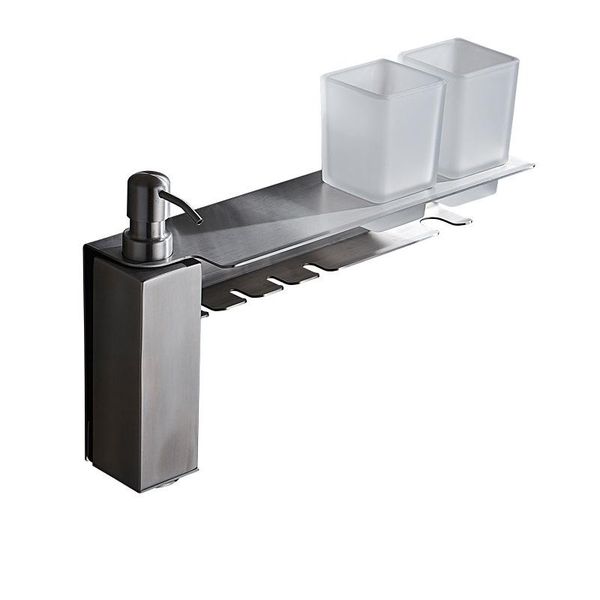 

liquid soap dispenser 304 stainless steel multifunction bathroom accessories phone storage paper holder wb8601