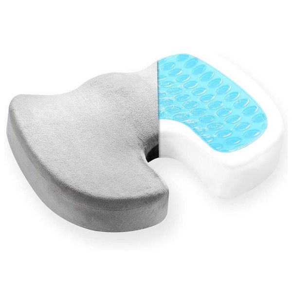 

cushion/decorative pillow gel memory foam seat u-cooling effect acne orthopedic coccygeal sciatica tailbone relief office homepage