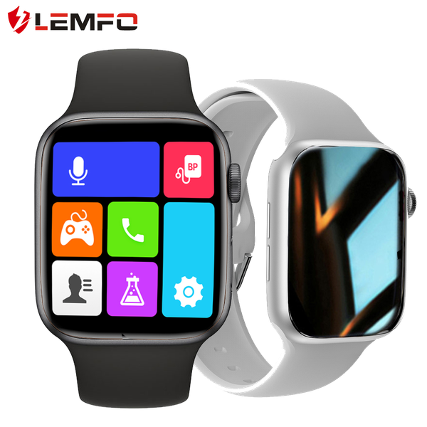 

lemfo w58 smartwatch men women smart watch 2021 full touch bluetooth call music play recorder better than w37 hw16 hw22 dt100g, Slivery;brown