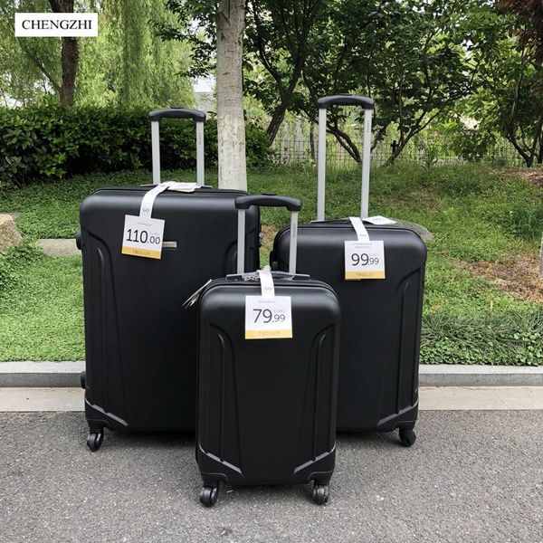 

suitcases chengzhi 20"24"28" inch abs rolling luggage sets texpandable trolley travel suitcase on wheels
