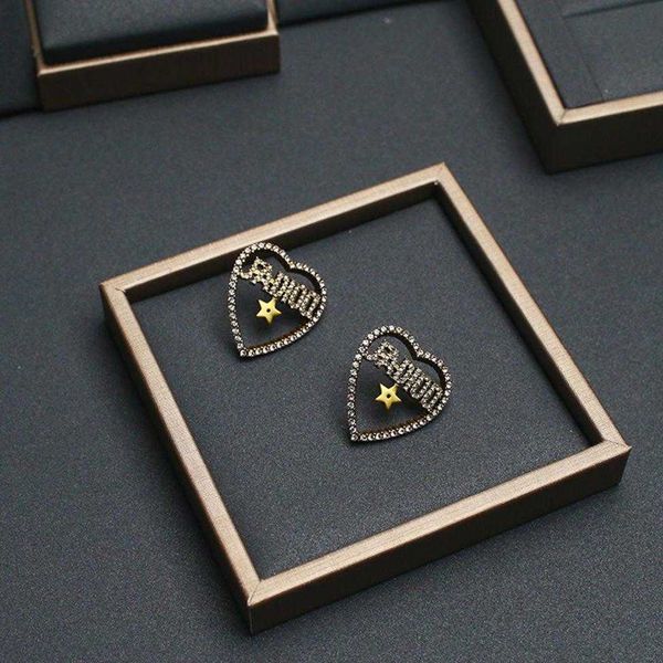 

d di jia 2021 new net red same love earrings for women, Golden