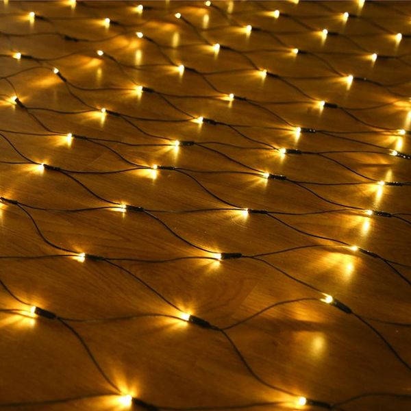 

strings 3x2m 204 led net lights christmas mesh dc24v outdoor tree-wrap fairy light for wedding party background bushes