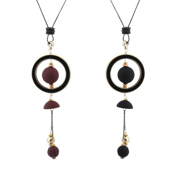 

pendant necklaces match-right women necklace long & pendants wood beads sweater for jewelry sp014, Silver