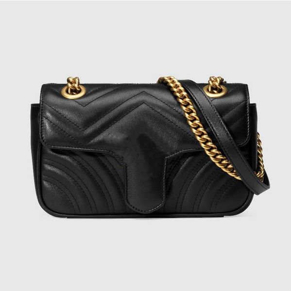 

classic cross body 3 size real genuine leather bags women fashion marmont crossbody handbag purses backpack tote shoulder with original bag