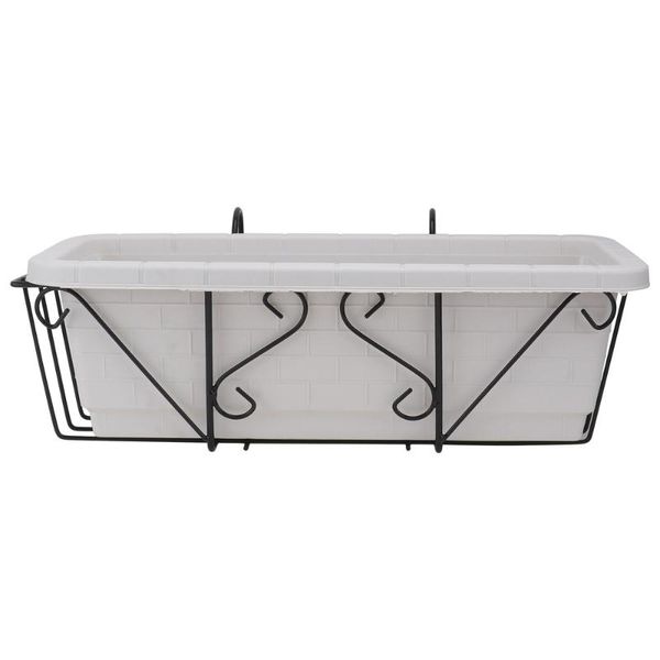 

planters & pots 1 set hanging shelf basket railing flowerpot stand balcony planter holder